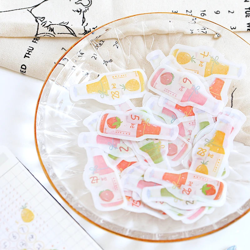 64 pcs/Pack Creative Month Calendar Writable Paper Stickers Decoration DIY Album Diary Scrapbooking Label Stationery | Канцтовары для