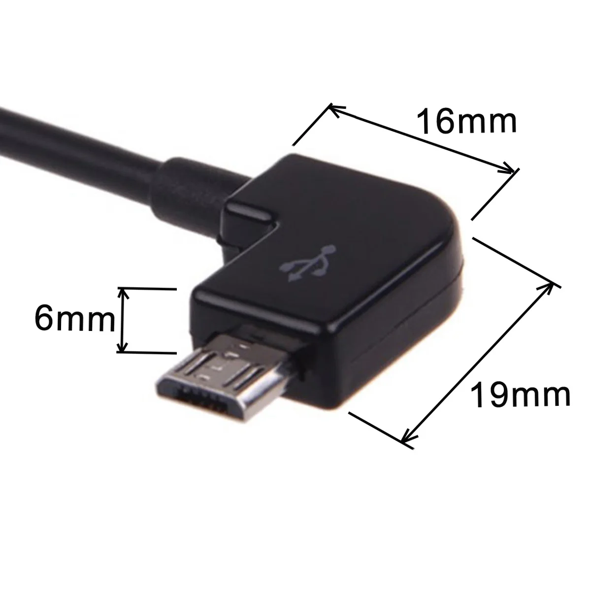Chenyang CY Черный Цвет слева под углом 90 градусов микро USB мужчина к зарядный кабель