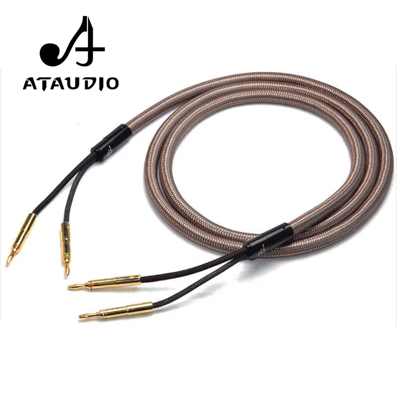 

ATAUDIO Hifi Акустический кабель Accuphase OCC из чистой меди аудио динамик провод с позолоченным штекером типа «банан»