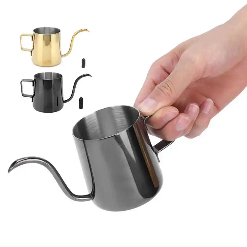 

Slender Pot 240ml 304 Stainless Steel Portable Easy To Carry Coffee Kettle Mini for Restaurant for Home