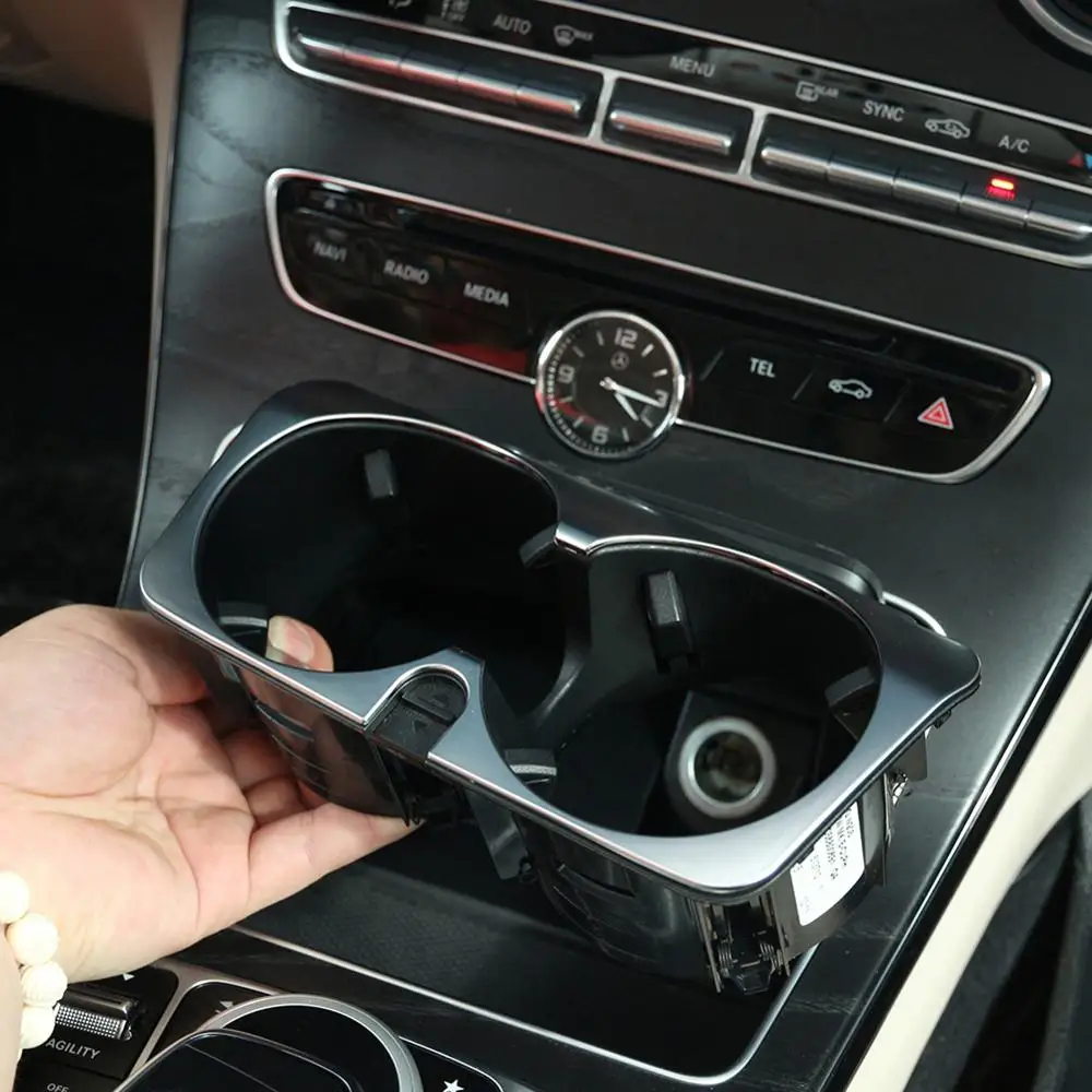 

Хромированный АБС-пластик, Обложка для подстаканника, рамка для Mercedes Benz GLC C Class W205 C180 E Class W213 E200l E300 2015-17, аксессуары для моделей