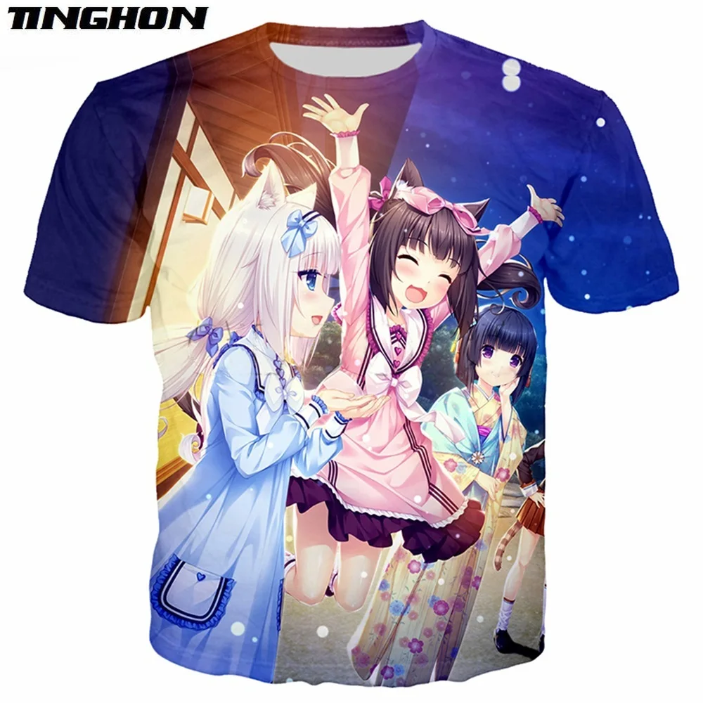 Худи игровое Nekopara с 3D принтом для мужчин и женщин кофта бега аниме девочек