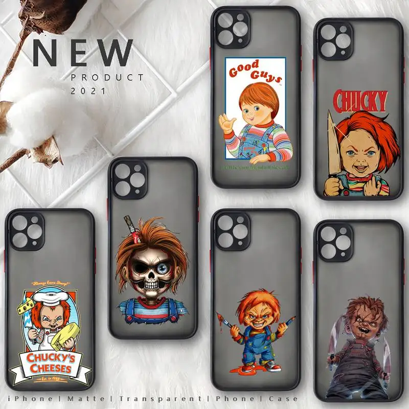 

Chucky Phone Case For iphone 13 12 11 8 7 plus mini x xs xr pro max matte transparent cover