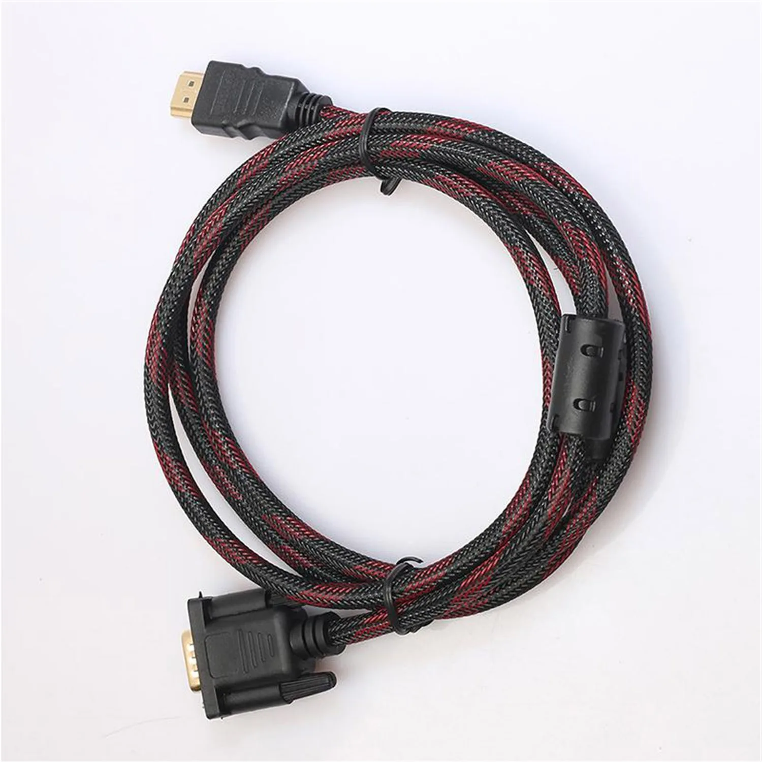 Male To 15 Pin VGA Cable 1.5M HDMI To15 Converter Adapter Nylon Braided For HD TV Computer | Электроника