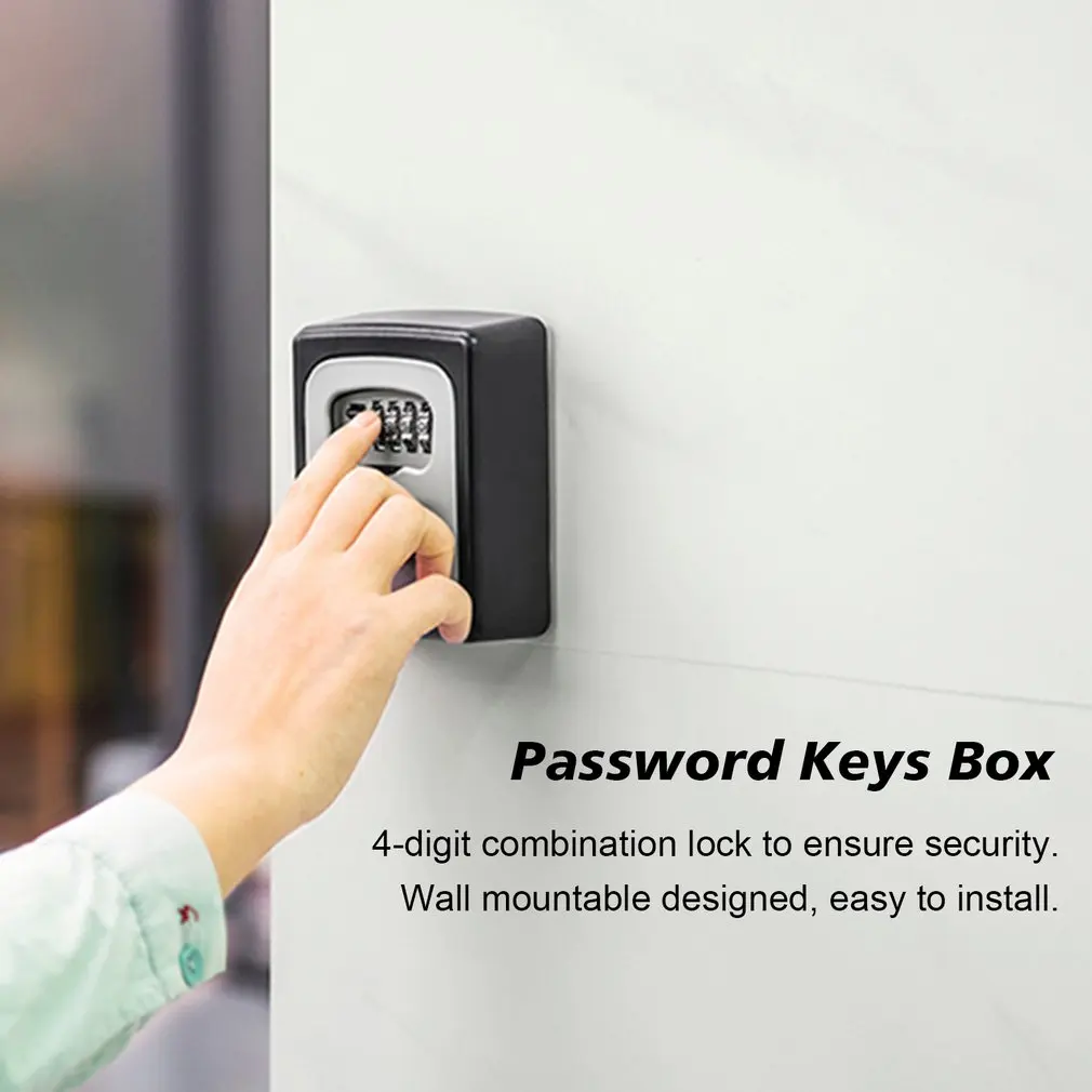 Сейф для ключей металлический замок настенный корпус из алюминиевого сплава