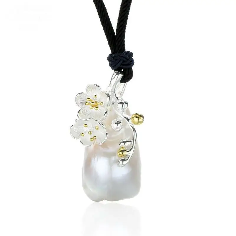 Простой кулон в виде ракушки из стерлингового серебра S925 пробы для ожерелья