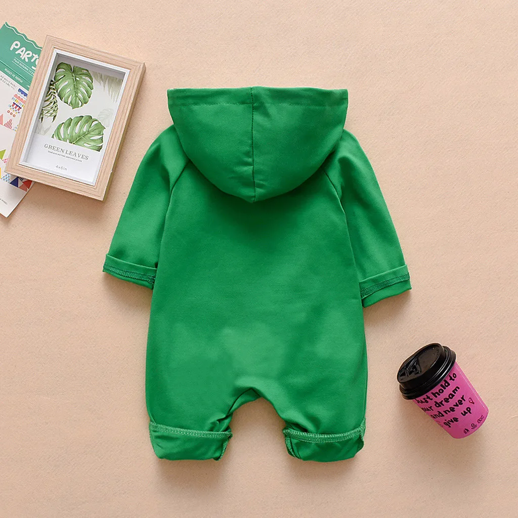 Комбинезон с капюшоном для новорожденных мальчиков и девочек Детский костюм