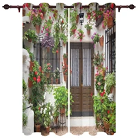 outdoor curtains house flowers leaves living room kitchen curtain drape for patio garden gazebo yard valance cutains