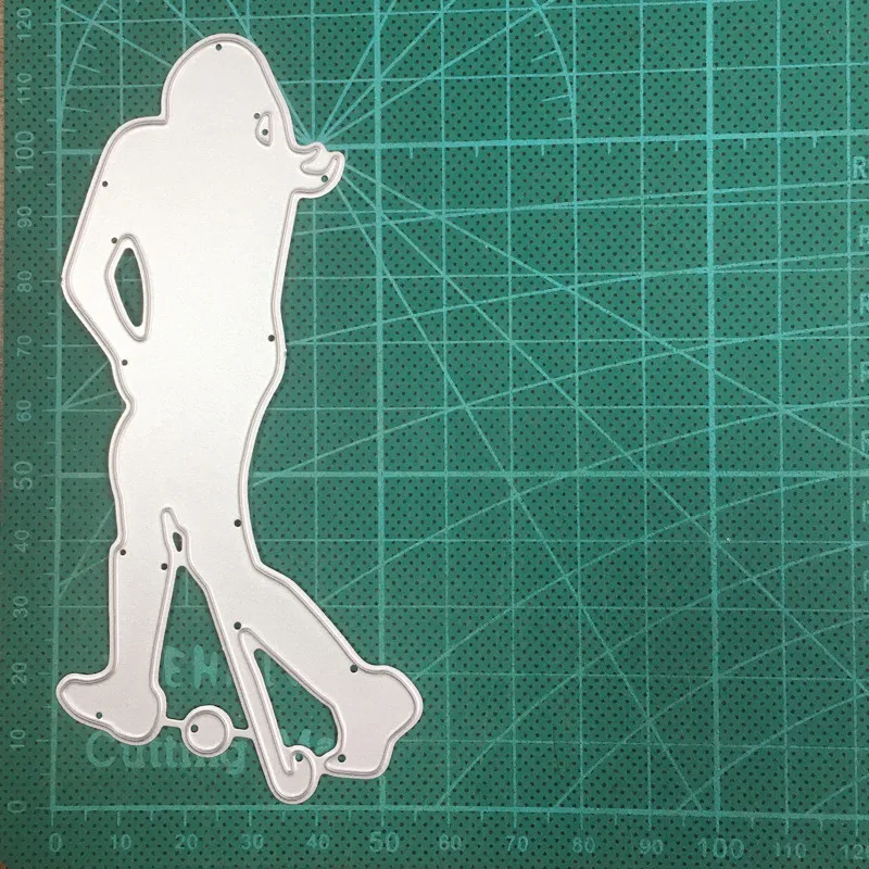 Металлические Вырубные штампы форма для женщин играющих в бейсбол украшение