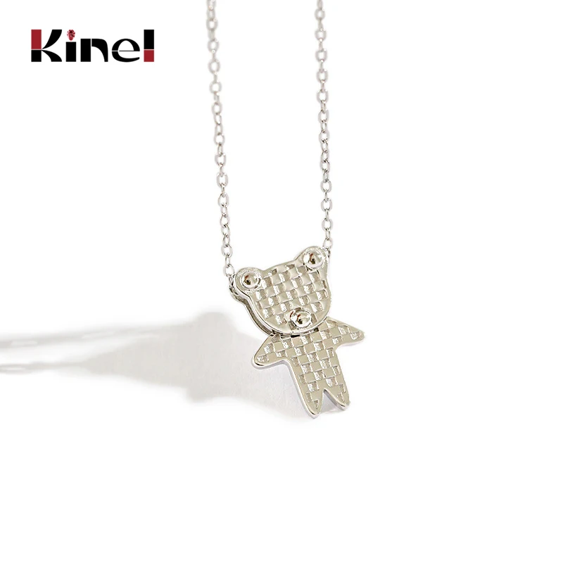 

Kinel 100% 925 Sterling Silver Cute Bear Animal Pendant Necklaces for Women Silver Necklace Jewelry Party Gift 2020 New