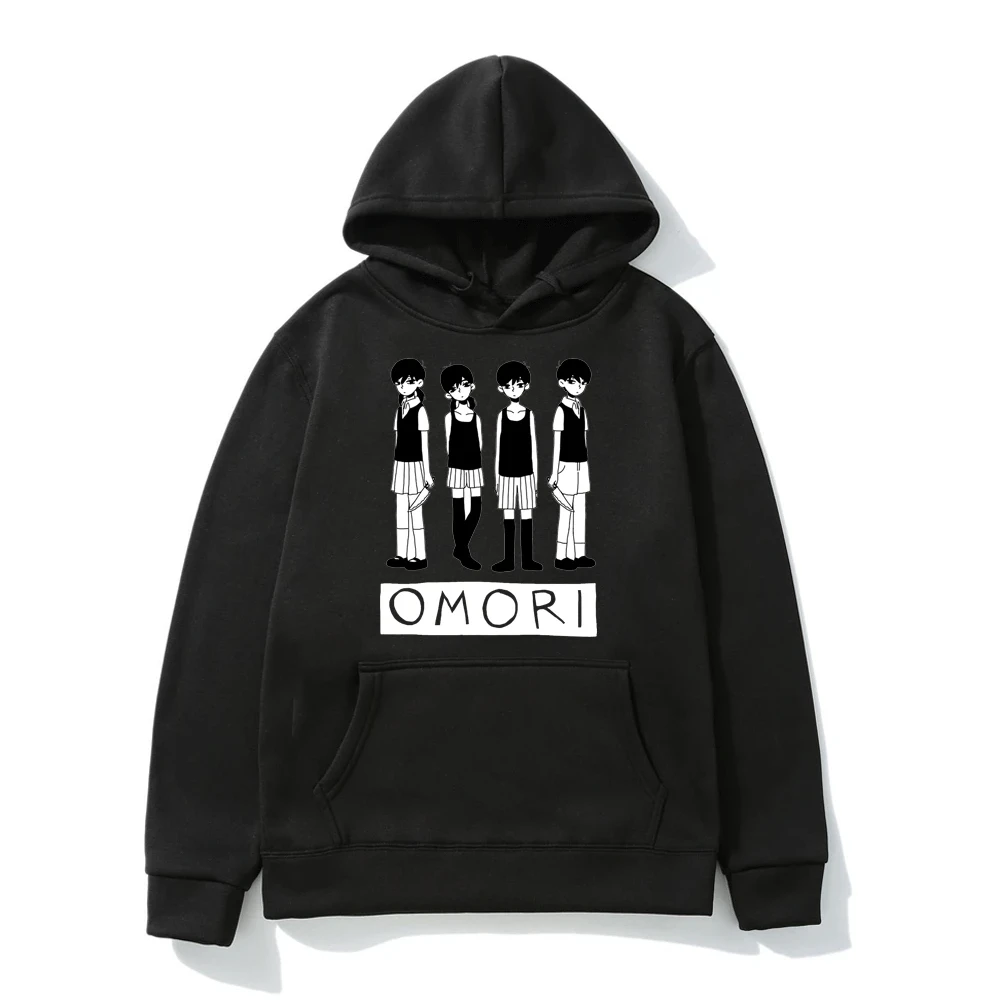 

Omori Anime Graphic Hoodie Men Japanese Streetwear Men's Print Sweatshirt Autumn College Couple Popular Hooded Pullover Unisex