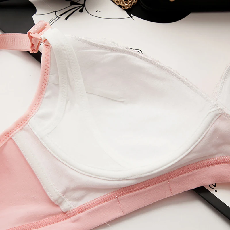 

Pregnant Women Breast Feeding Bras Fashion Patchwork Underwear Bra Pregnancy Cup Open Up Postpartum Intimates Fashion Clothes