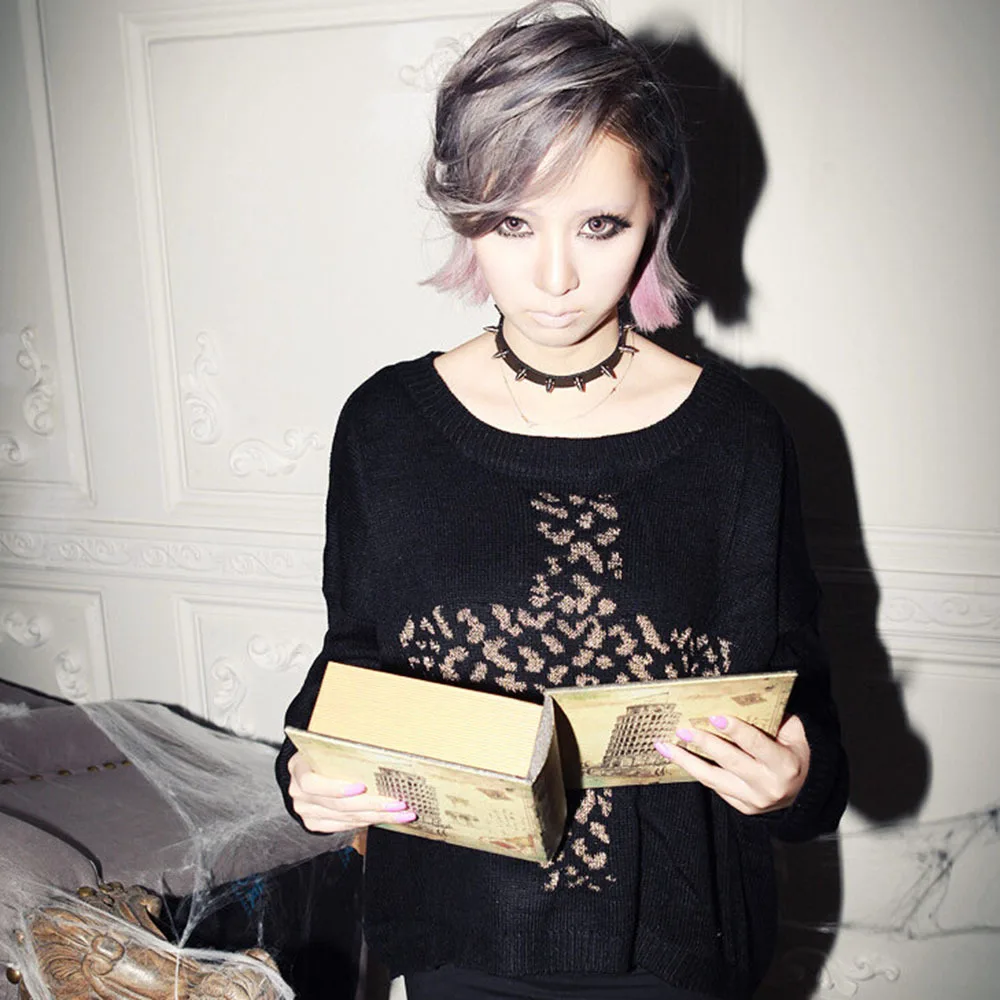 Ожерелье-чокер женское кожаное многослойное в готическом стиле с сердцем синего