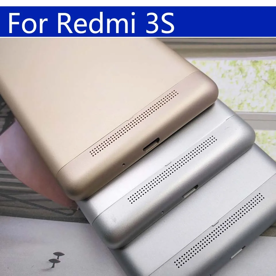 3S задняя крышка батарейного отсека для Xiaomi Redmi 3 задняя крышка батарейного отсека чехол на заднюю крышку для Redmi 3S Замена корпуса КОРПУСА