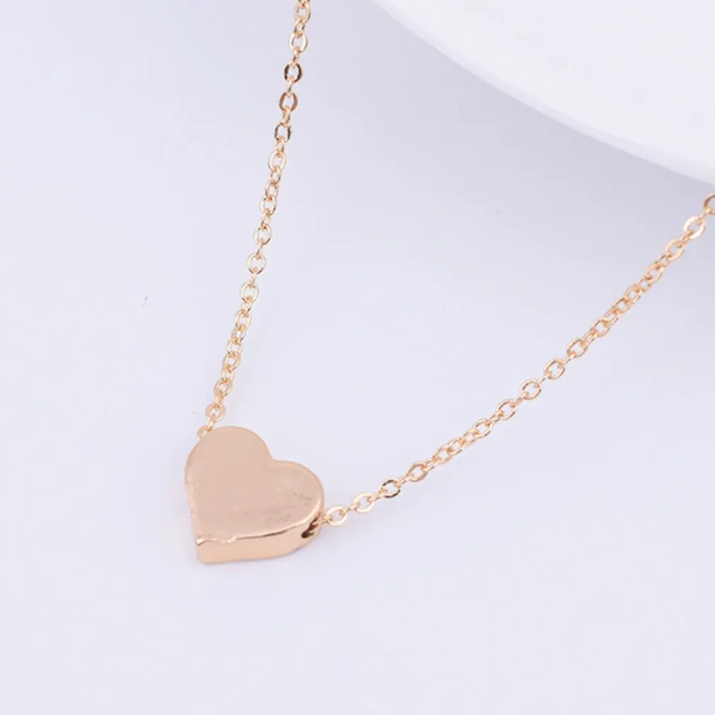 Золотая цепочка-чокер ожерелье в форме сердца подвеска длинная цепочка нежное
