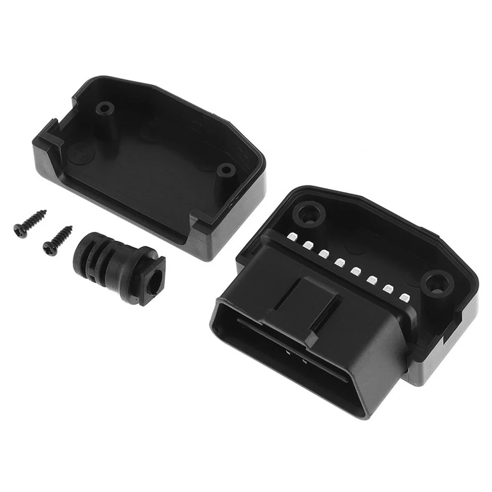 1 шт. Диагностический штекер разъем OBD2 16-pin (папа) коннектор адаптер гнездо OBD-II