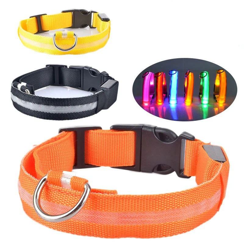 

LED Dog Collar Luminous Pet Supplies Dog Collar Luminous Safety Glow Necklace Flashing Lighting Up Collars Accessories USB