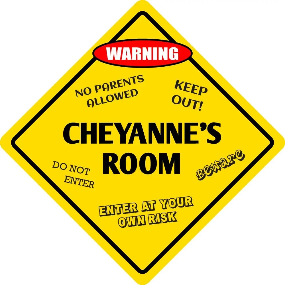 

StickerPirate Cheyanne комнаты забавные дверь детской комнаты Предупреждение опасности металл Новинка знак Алюминий