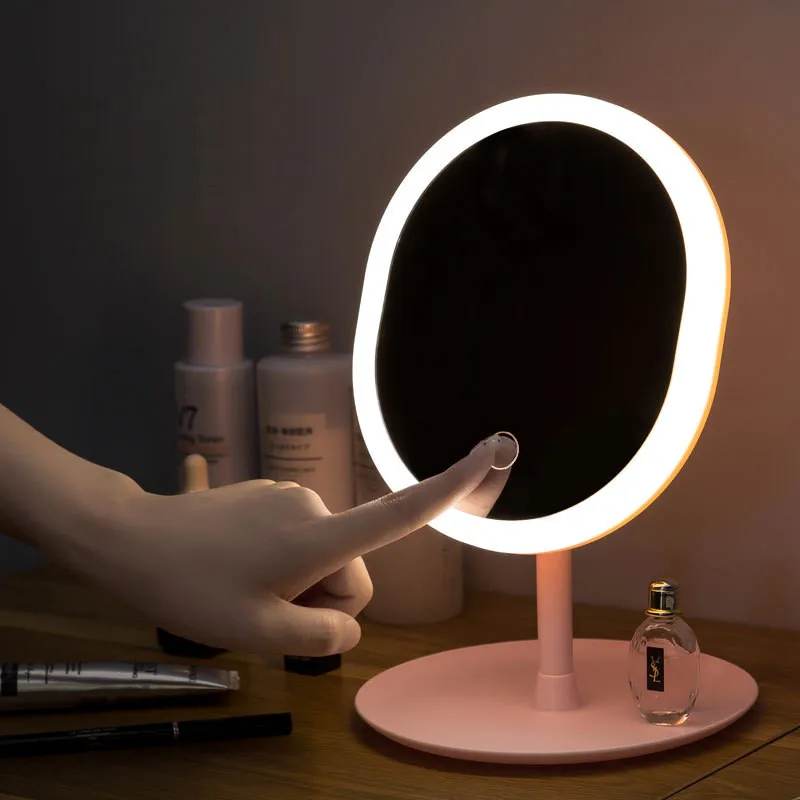 

Makeup Mirror Makeup Backlit Mirror Light With Natural White Three color LED lights Vanity Mirror Desktop Vanity Mirrors