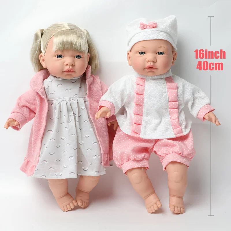 16 дюймов моделирование Bebe реборн силиконовая Реалистичная звук 40 5 см кукла