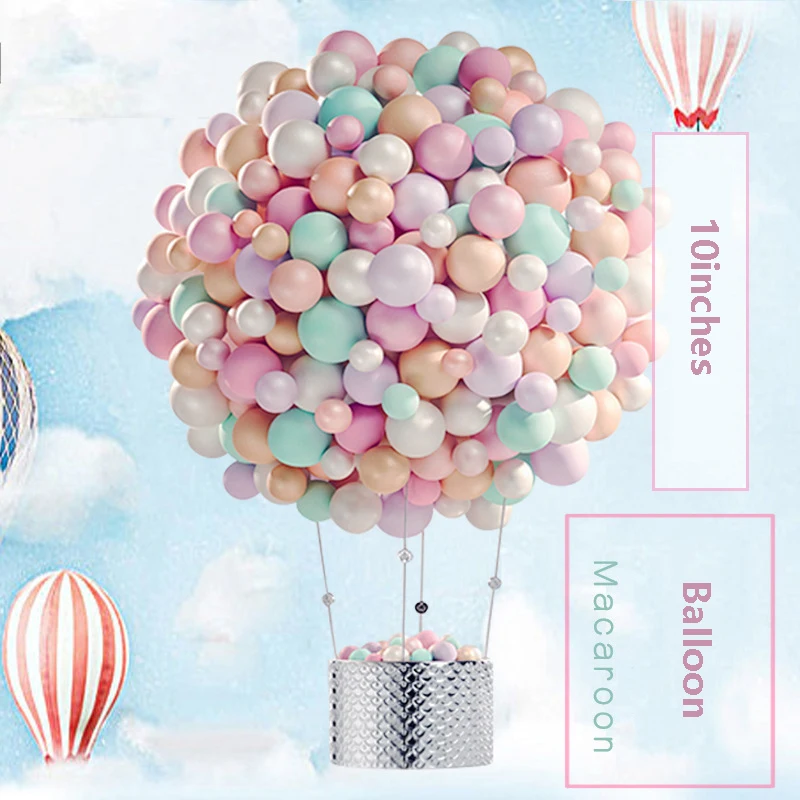 

10 Inch 100pcs Macaron Balloon Round Birthday Wedding Party Layout Decoration Accessories Thick Candy-colored Balloons