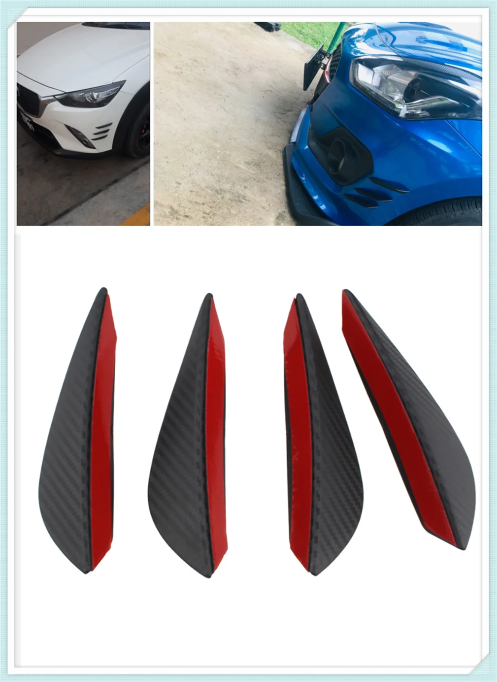 Автозапчасти 4 шт. карбоновый автомобильный спойлер небольшой дефлектор