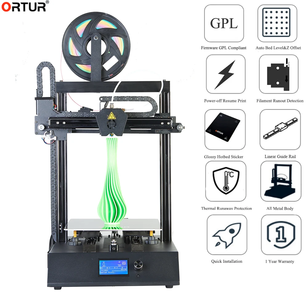 Ortur4 линейная направляющая 3d принтер 3D DIY принтер набор размер печати 260*310*30 Дешевые машины коробка легко собрать Корабль из CZ