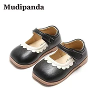 lace baby toddler single shoes non slip children girls leather princess shoes soft 1to 7 years kids school sandals of girls flat