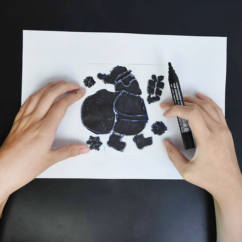 

7Pcs Christmas Hollow DIY Layering Stencils Painting Scrapbook Craft Embossing Decorative Graffiti Template