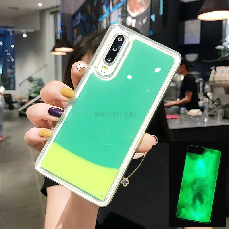 Светящийся чехол для телефона Huawei P30 Pro P20 Lite Mate 20 Nova 3e 4e чехлы из жидкого мягкого
