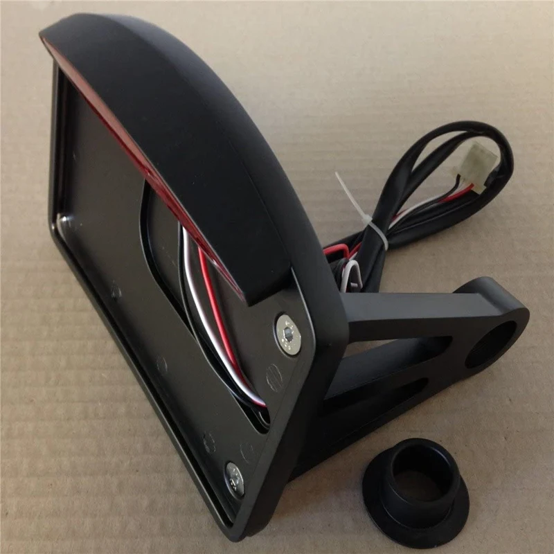 

Motorcycle License Plate LED Tail Light Horizontal Side Mount Bracket Holder for BMW Honda Bobber Chopper Custom Touring