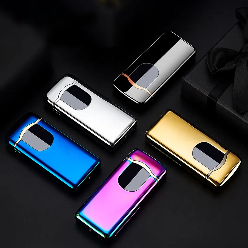 

USB Big Flame Cigar Lighter Pulse Windproof Arc Electric Candle Lighters Plasma Flameless Gift for Boyfriend Smoke Accesoires