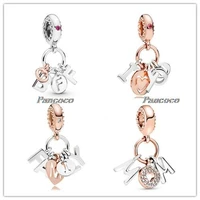 925 sterling silver charm rose gold perfect family pendant beads fit women pandora bracelet necklace diy jewelry