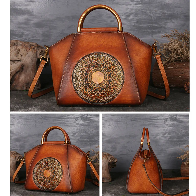 

Chinese Style Genuine Leather Women Handbags Handmade Female Shoulder Bag Luxury Women's Bag Ladies Bags Designer Bolsos Mujer