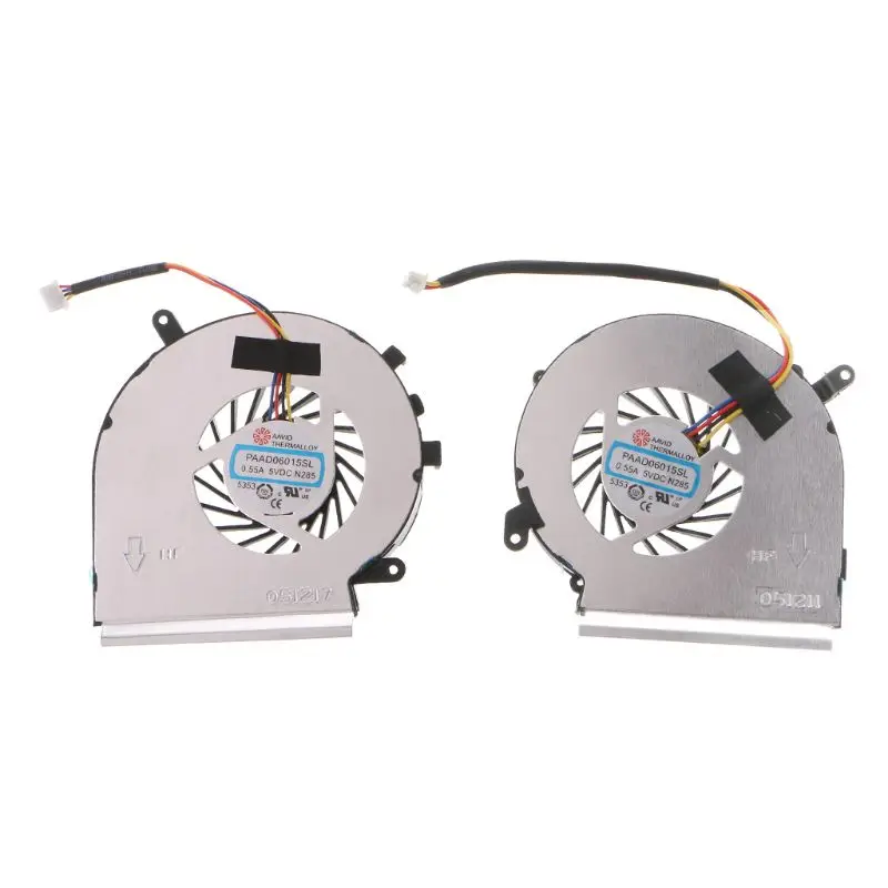 

1Pair 4Pin Replaced Cooler Cooling Fan Radiator for MSI GE62VR GP62MVR GL62M Laptop Notebook CPU GPU L+R