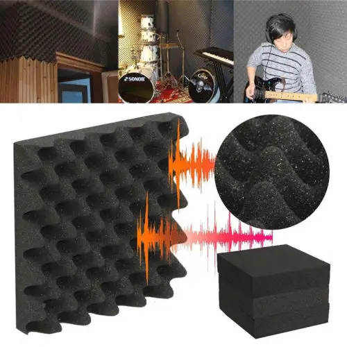 1 шт. черный звукопоглощающий пенный Панели долговечная губка изготавливаем
