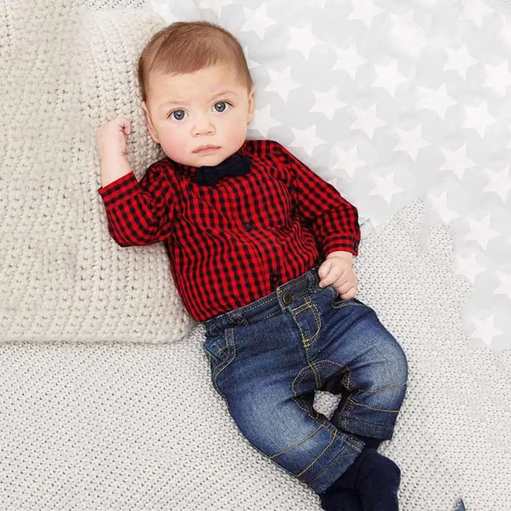 Комплект одежды для отдыха модные милые джентльменские комбинезоны в клетку с