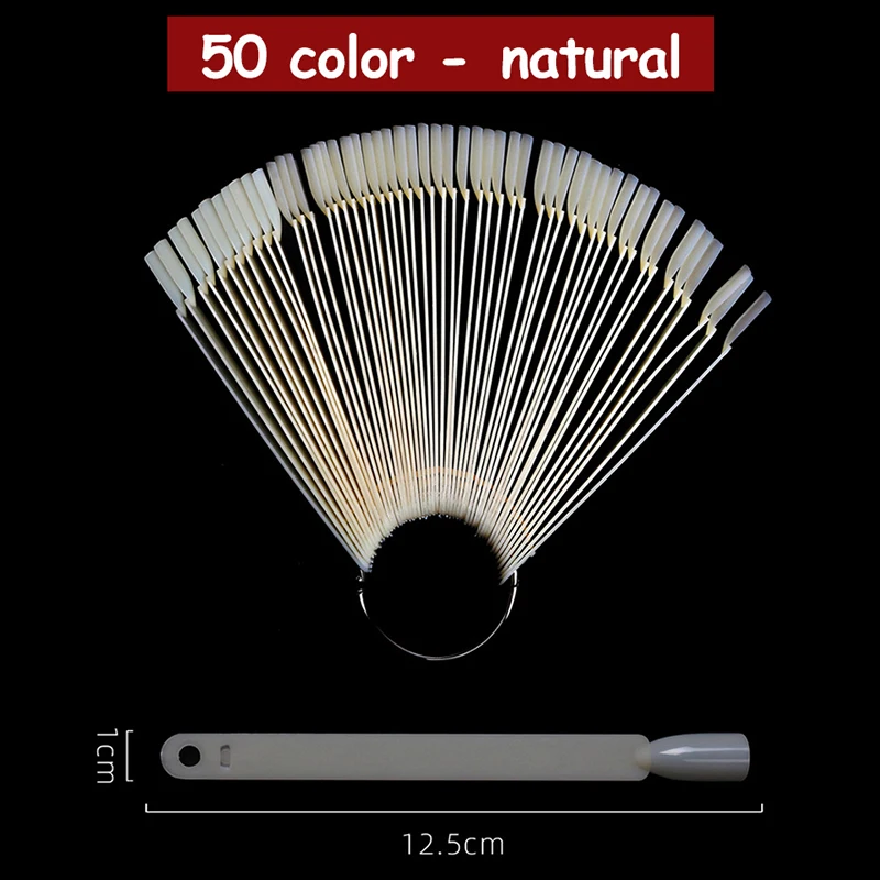 1 Набор накладных ногтей прозрачный естественный дизайн дисплей Овальный веер