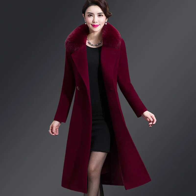High-quality Fashion Woolen Coat Women Autumn Winter Medium-length Korean style Casual Women Woolen Coat Outerwear JK286