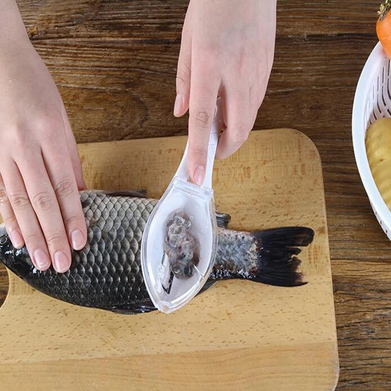 Щетка для рыбной чешуи устройство быстрого удаления рыбы со скребком | Дом и сад