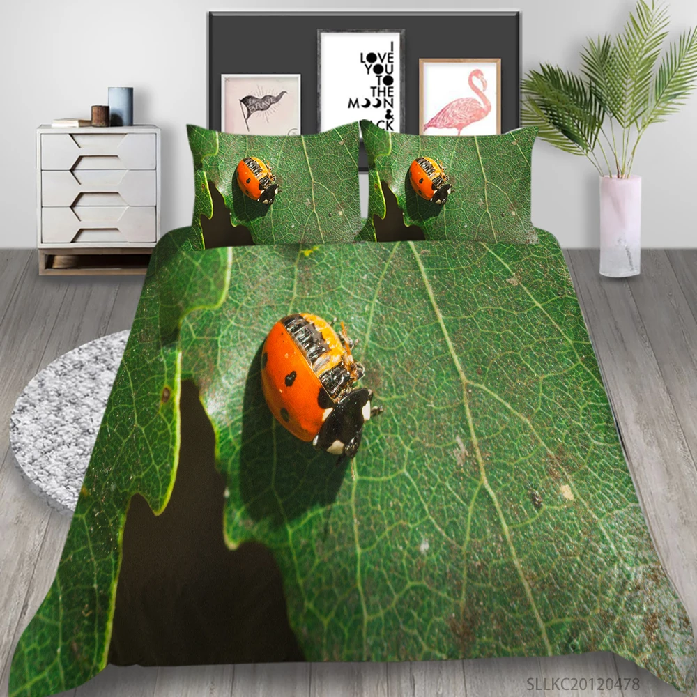 

3D Insect Bedding Set Child Duvet Cover Set King Queen Size Comforter Cover Soft Breathable Room Decoration