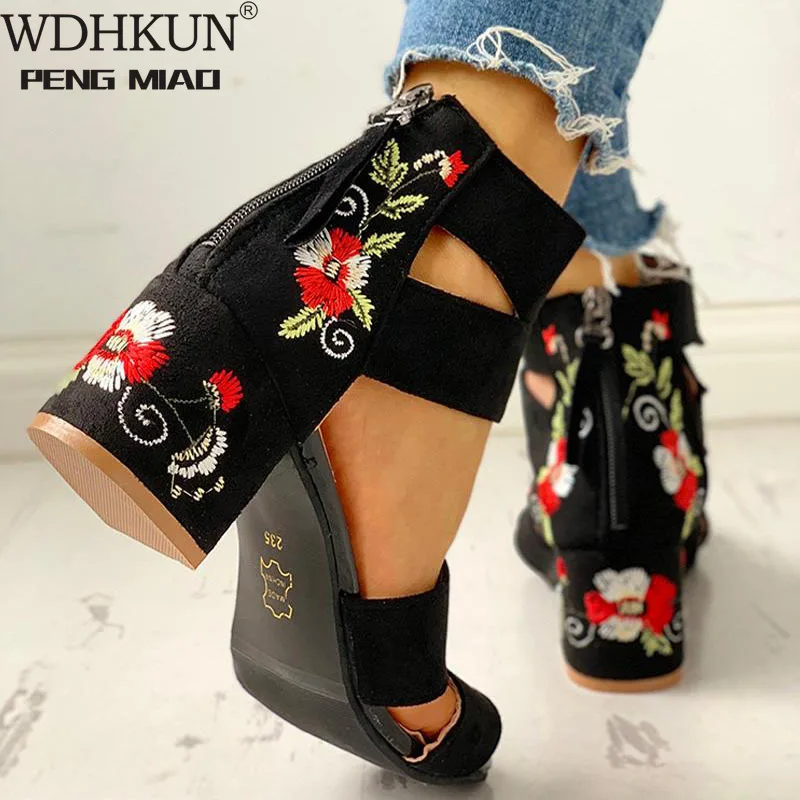 Женские туфли лодочки WDHKUN на высоком каблуке с эластичным ремешком молнии