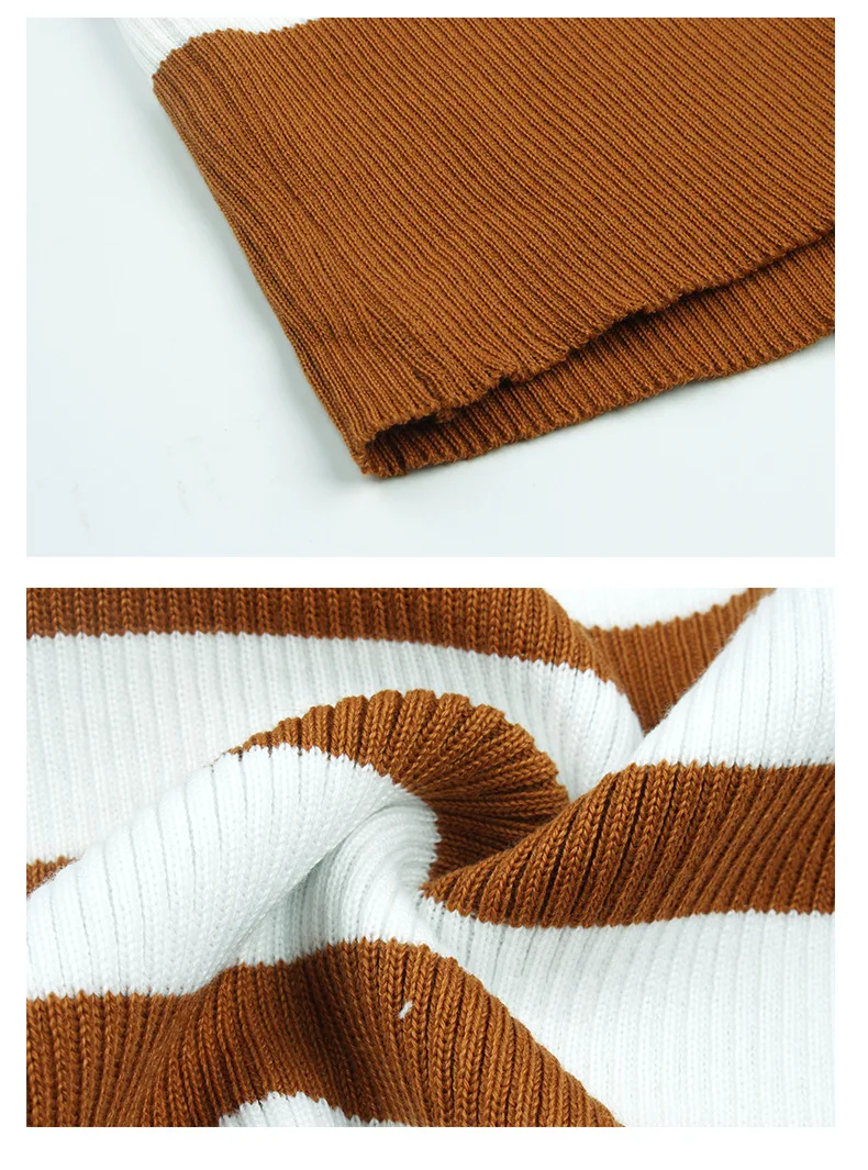 

Deep V Neck Autumn Winter Elegant Knitted Women Pullovers Sweater Full Sleeve Patchwork Casual Lady Sweater