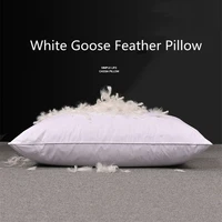 1cp white goose feather pillow five star hotel goose feather pillow single healthy pillow orthopedic memory pillow