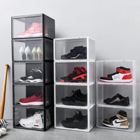 1pcs large capacity drawer shoe box transparent shoes box plastic shoe storage organizer basketball shoes cabinet organizer