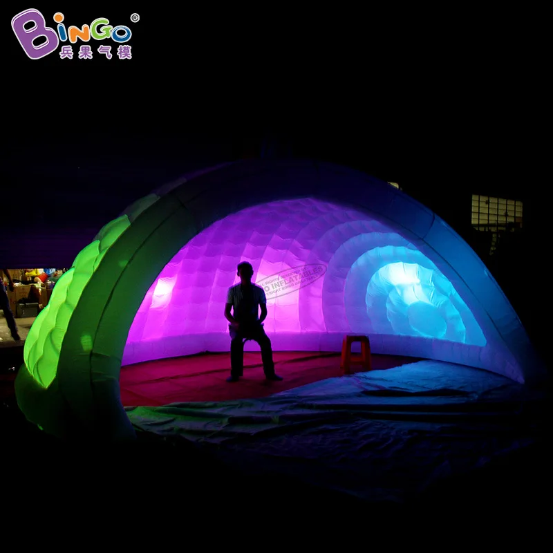 Бесплатная доставка 5 м светодиодный освещение надувная купольная палатка