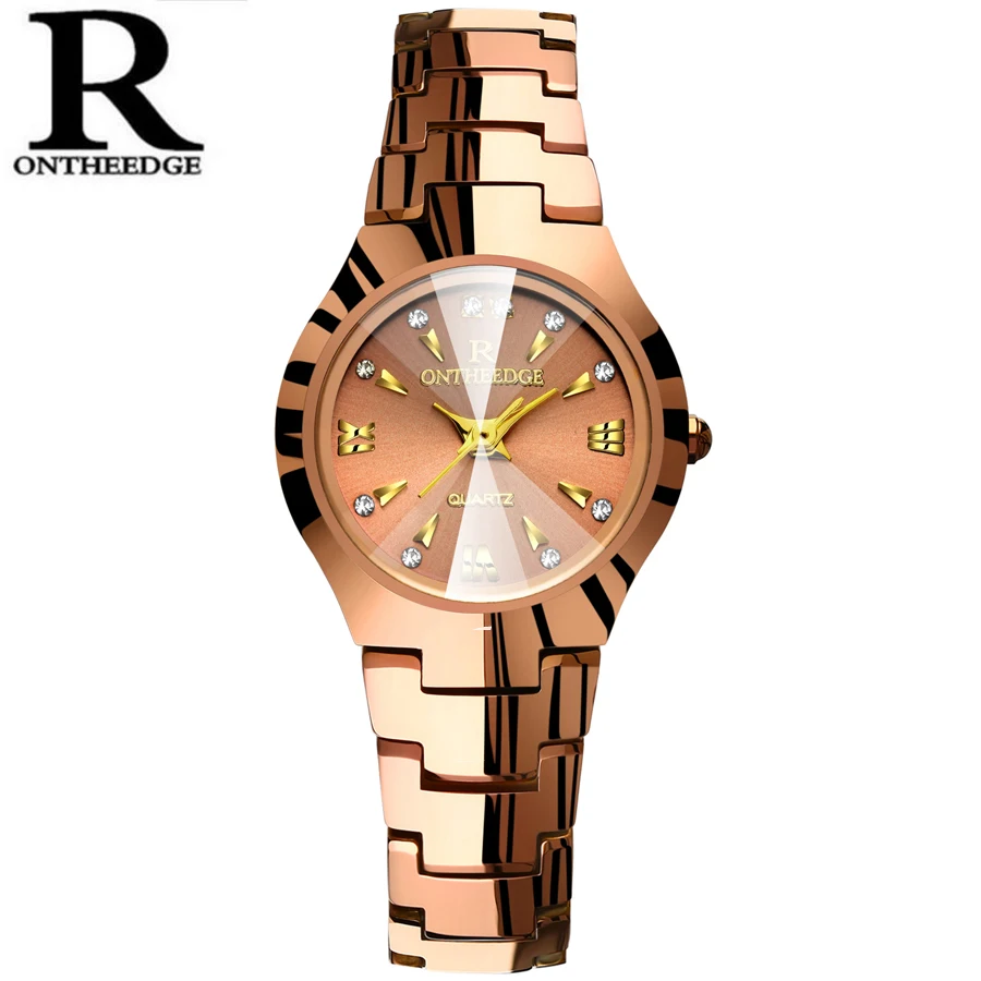 Tungsten steel Waterproof Rose Gold Watch Women Quartz Watches Ladies Top Brand Luxury Female Wrist Watch Girl Clock Relogio