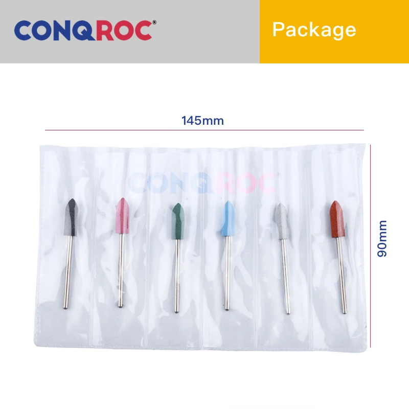 Набор сверл для ногтей комплект из 6 силиконовых насадок электрической мини