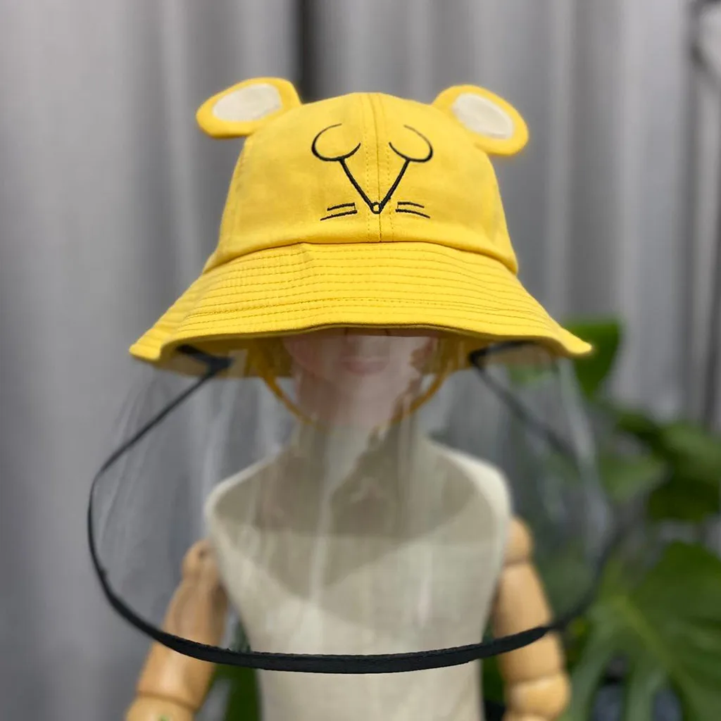 Защитная шапка с защитой от капель мультяшная детская Рыбацкая для раковины