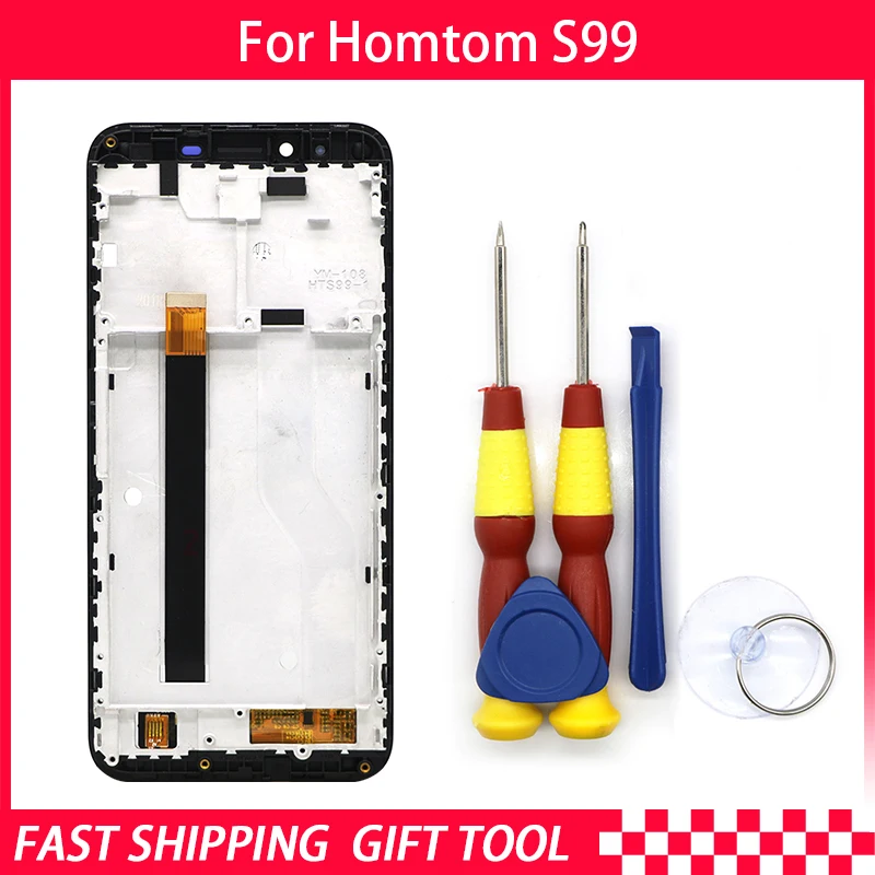 ЖК дисплей с сенсорным экраном для S99 дигитайзер в сборе рамкой запасные части +